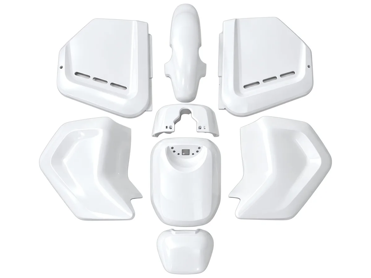 White plastic housing assembly, used for 2D vision appearance and contour inspection