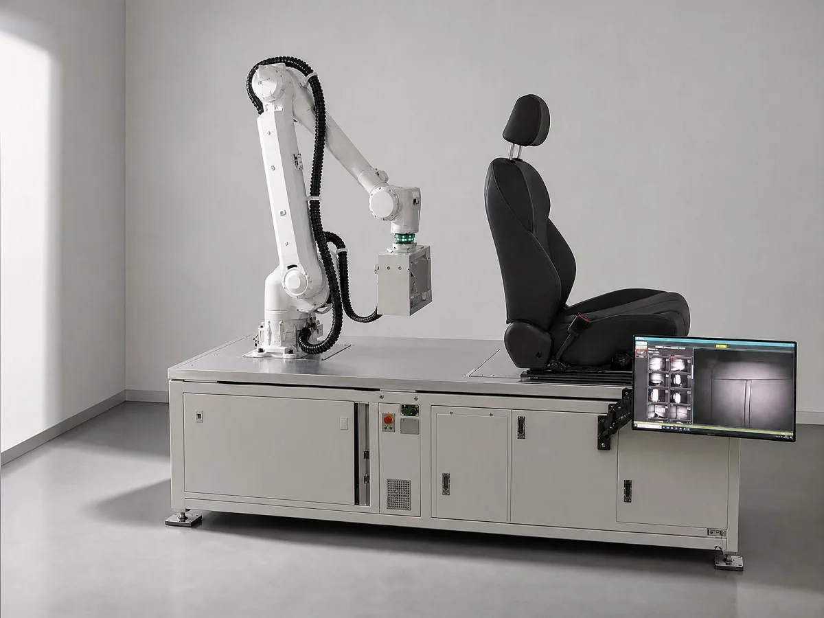 Cabinet-style wrapped part visual inspection equipment