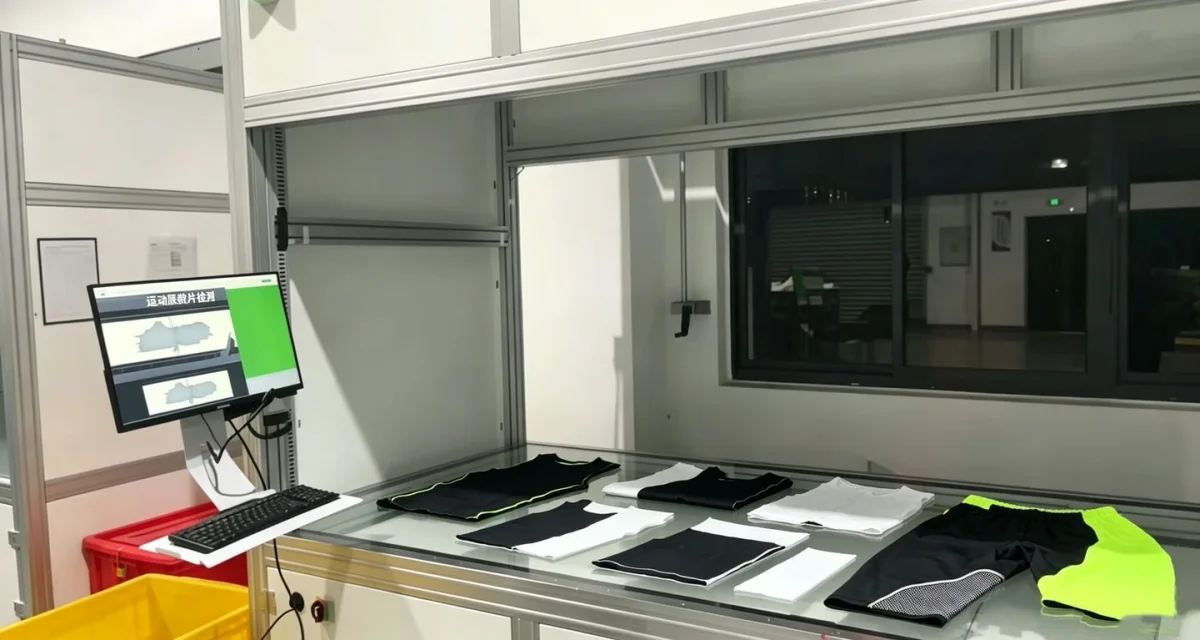 Camouflage Fabric Cut Piece Inspection Station