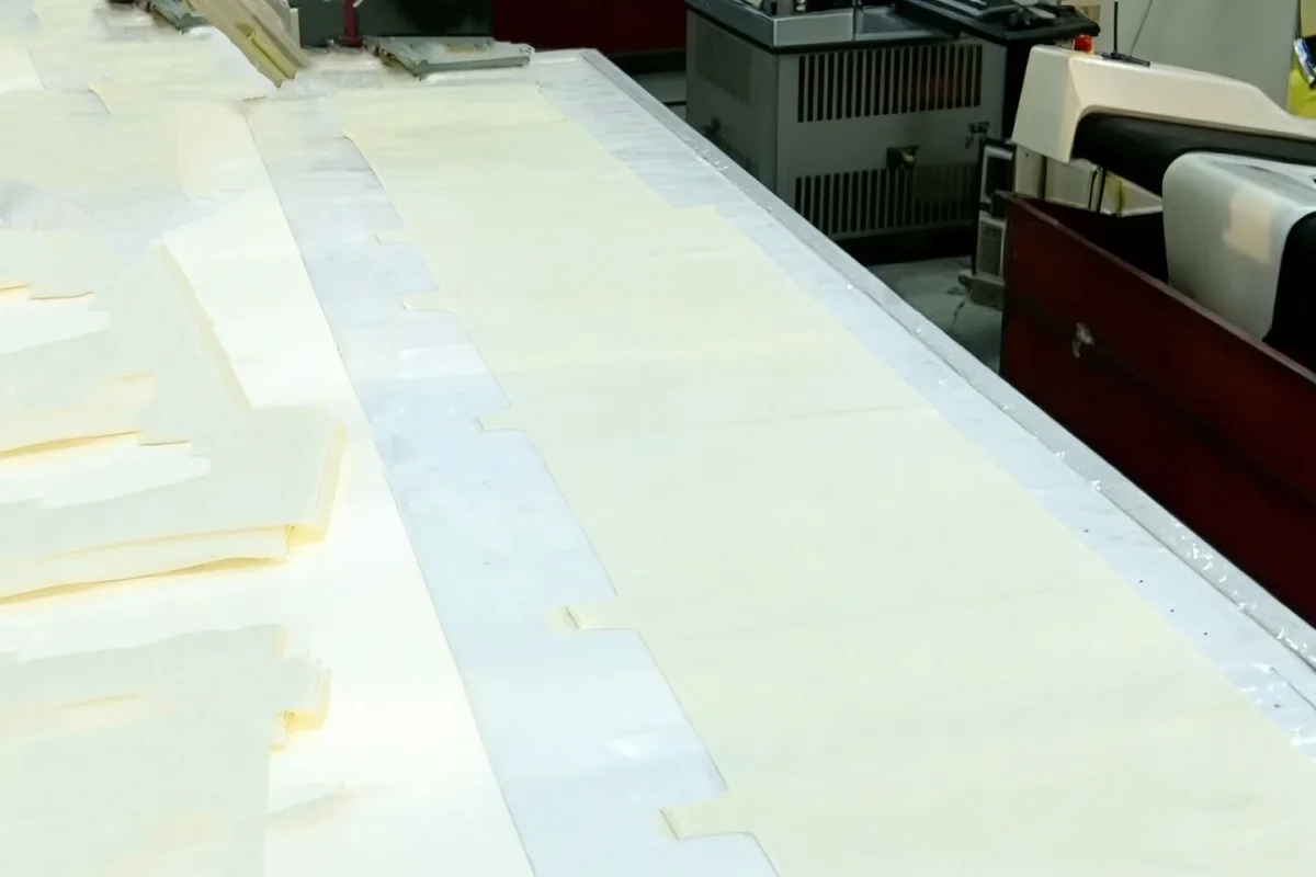 Inline visual inspection of continuous web feeding for cut pieces